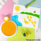 Ready 2 Learn Jumbo Circular Washable Stamp Pad - Yellow - 5.75' Dia. - Non-Toxic - Fade Resistant - Ideal Size For Handprints And Footprints