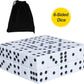 50 Pack 16MM White Dice - Six Sided Standard Opaque White Dice with Black Pips Dots for Board games