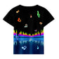 Ajajvoe Boys Girls Sprunki Pants Set Kids Sprunki Tee Shirt 2Pcs Novelty Short Sleeve Clothes Outfit Black