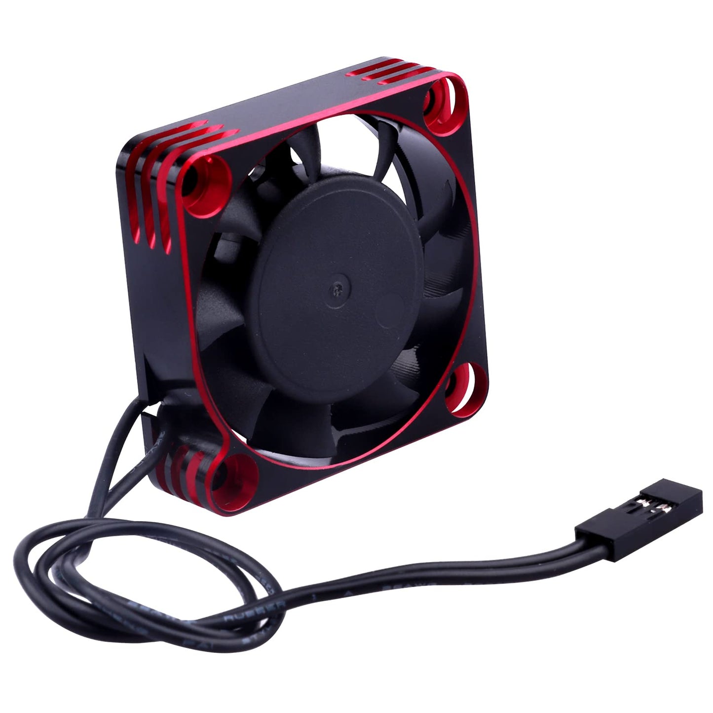 RC Motor Cooling Fan 40x40mm 16000RPM 540 550 Motor ESC Heatsink Brushless Cooling Fans for 1/10 1/8 RC Car (Black & Red)