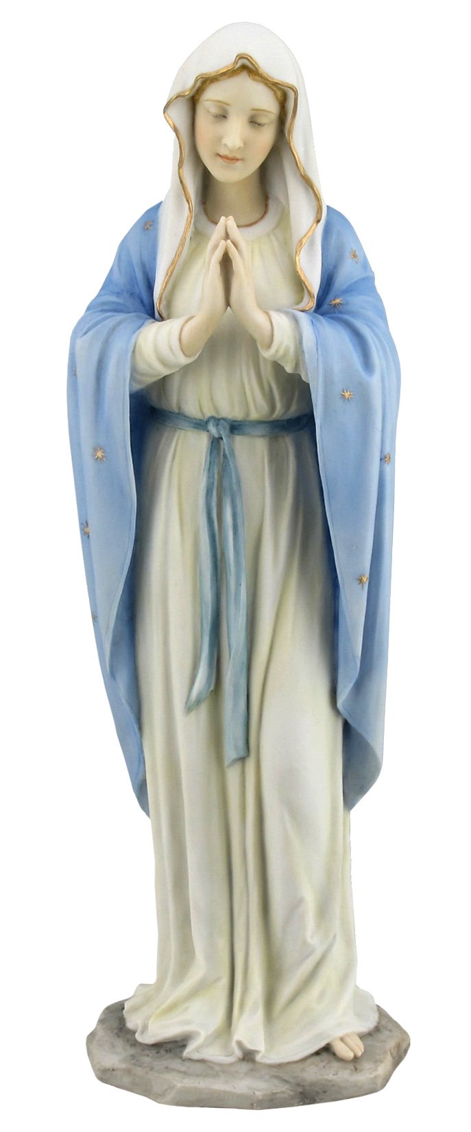 11.75 Inch Blessed Virgin Mary Decorative Figurine, Pastel Color