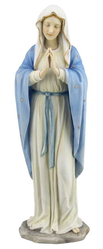 11.75 Inch Blessed Virgin Mary Decorative Figurine, Pastel Color