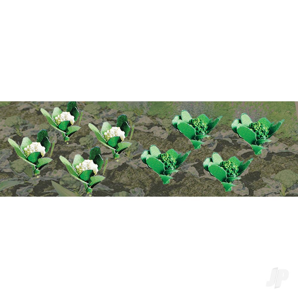 JTT Scenery Products Gardening Plants Broccoli and Cauliflowers O Scale Hobby Train Sceneries