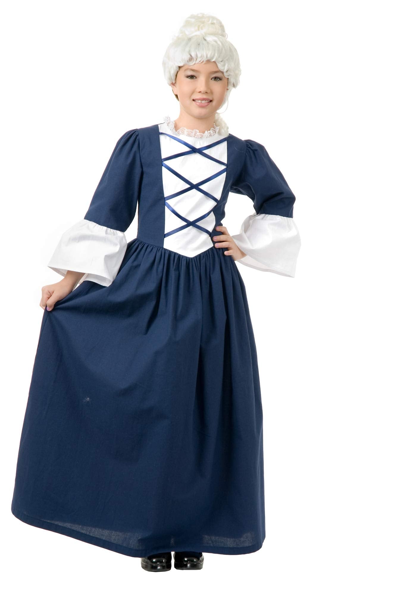 Charades Costumes Ch00285V-L Childs Martha Washington Costume Large
