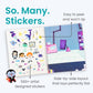 CUPKIN Halloween Sticker Books for Kids - 500+ Cute Stickers & 12 Scenes, Spooky Halloween Crafts for Ages 4-8