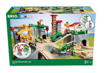 Brio World 36010 Cargo Mountain Set | 49 Piece Wooden Train Set Toy For Kids Age 3 & Up | Dynamic Play Experience | Fsc-Certified Materials | Great Addition To Existing Train Sets