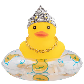 Wonuu Car Duck Rubber Duck Car Ornaments Duck Car Dashboard Decorations With Cute Headband Swim Ring Necklace Sunglasses, C-Fema