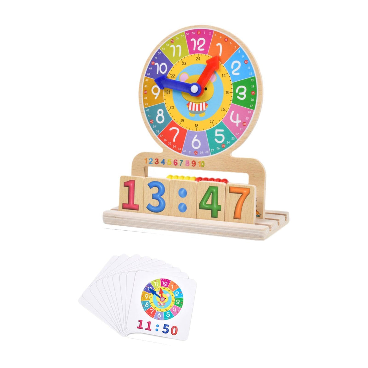 Lyla Montessori Learn Clock Early Learning Sensory Toy Analog Teaching Clock Baby