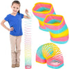 The Dreidel Company Jumbo Square Coil Spring Rainbow, Party Favor For Kids, 4.75' (120Mm) Individually Wrapped (2-Pack)