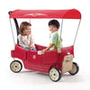 Step2 All Around Canopy Wagon, Kids Ride On Toy, Stroller Substitute, Includes Seat Belts, Made Of Durable Plastic, Max Weight 75 Lbs., For Toddlers 1.5-5 Years Old
