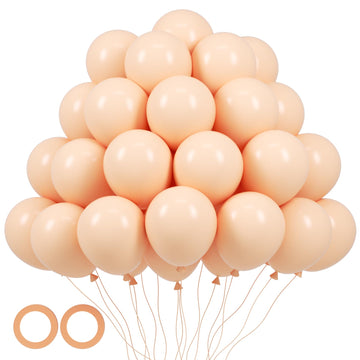 Voircoloria 105Pcs Pastel Orange Balloons 12Inch Party Latex Balloons For Boys Girls Birthday Baby Shower Gender Reveal Wedding