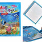 Royaldeals Toys Reusable Magic Water Quick Dry Book Water Coloring Book Doodle with Magic Pen Painting Board for Children Educat