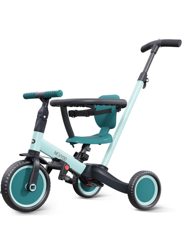 newyoo TR008 Toddler Push Tricycle, Toddler Bike for 1-3 Years Olds, Birthday Gift for Boys and Girls, 5 in 1 Balance Bike with 
