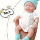 Mire & Mire 7 Inch Full Body Silicone Baby Dolls That Look Real,Not Vinyl Dolls,Real Platinum Doll Bald,Soft Lifelike Newborn -