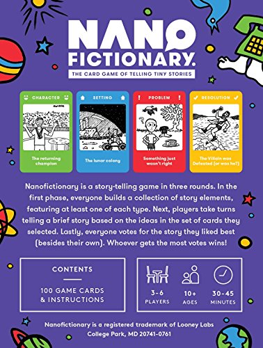 Looney Labs Nanofictionary Card Game - Creative Storytelling for All Ages