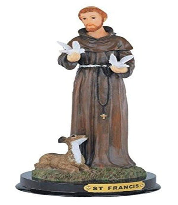 Stealstreet Ss-G-309.23, 9 Inch Saint Francis Holy Figurine Religious Statue Decor, 9''