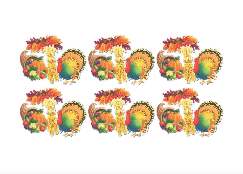 Beistle 24-Pack Decorative Thanksgiving Cutouts, 14-Inch