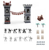 Enajucy Medieval Castle Knights Toy Soldier - Army Figures Miniature Playset With Arrow Tower, Soldiers, Ram, Fence (Arrow Tower