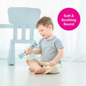 Edushape Rainstick 8 Inch - Rainmaker Toy For Babies, Sensory Tubes Musical Instrument - Rain Stick Baby Toy For Soothing Rain Sounds, Perfect Tummy Time Toys, Engaging Toddler Sensory Play