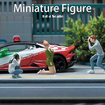 kivcmds Painted Figure 1:64 Scale Mini Model Trains Architectural Plastic People Figures Squatting Photography Girl Figure Model