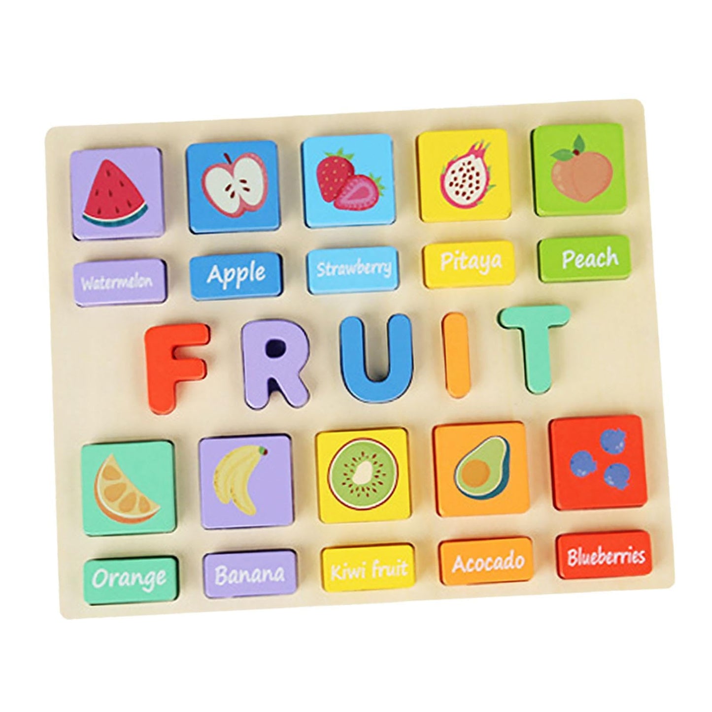 MeadawgsPuzzle Game Practicing Sensory Toy Practical Matching Blocks Montessori Toy Fruit|Toys & Hobbies|Educational|Other Educa