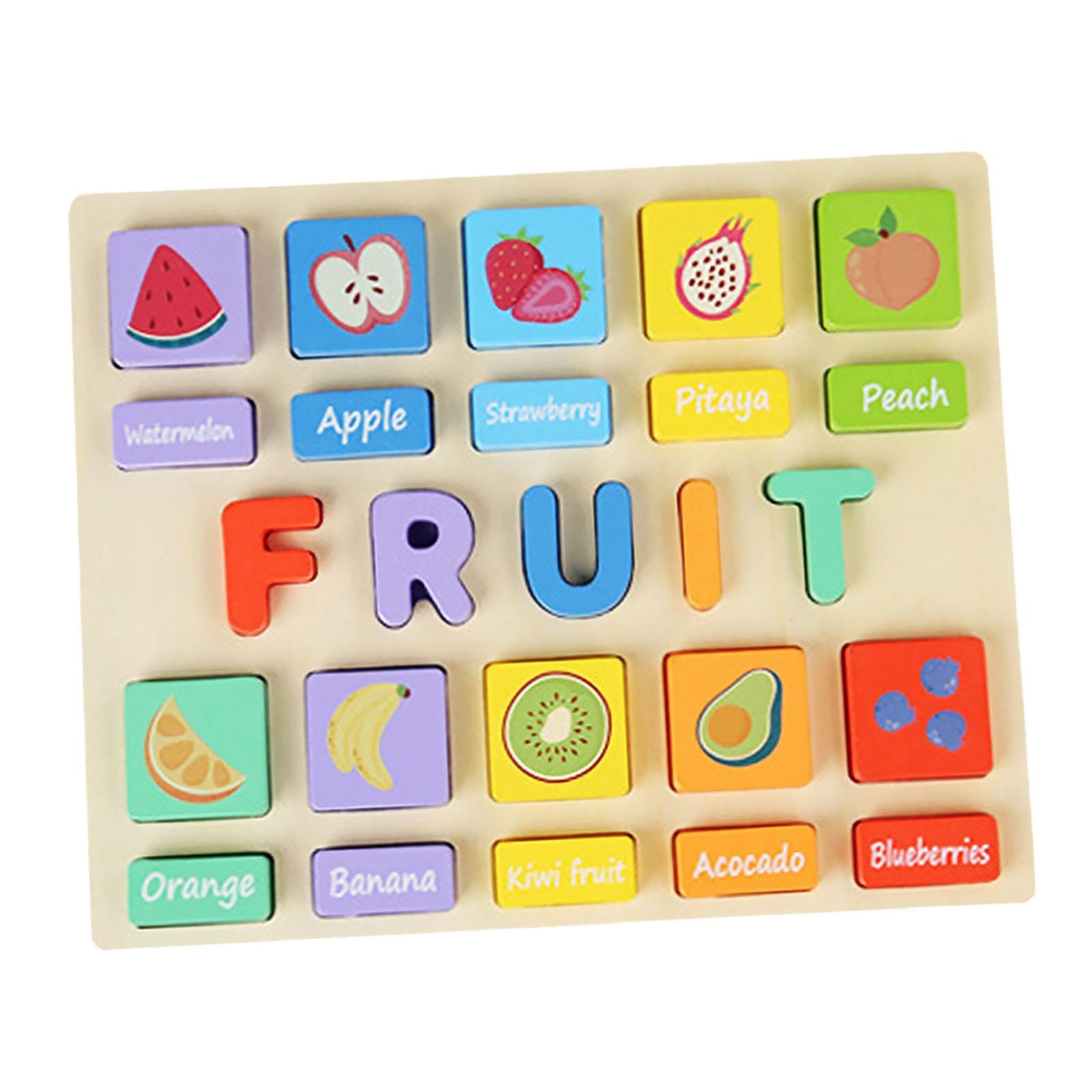MeadawgsPuzzle Game Practicing Sensory Toy Practical Matching Blocks Montessori Toy Fruit|Toys & Hobbies|Educational|Other Educa