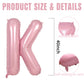 40 Inch Pink Letter Balloons, Large K Letter Balloons Foil Helium Balloon, Foil Big Single Alphabet K Balloon, Pink Letters for