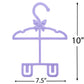 Dress Along Dolly Purple Full-Outfit Hanger 24Pk For American 18' Doll Clothes- Hold Your Tops & Bottoms Together Including Dresses, Pants, Shirts, Skirts, & Accessories- Perfect Girl Gift Set
