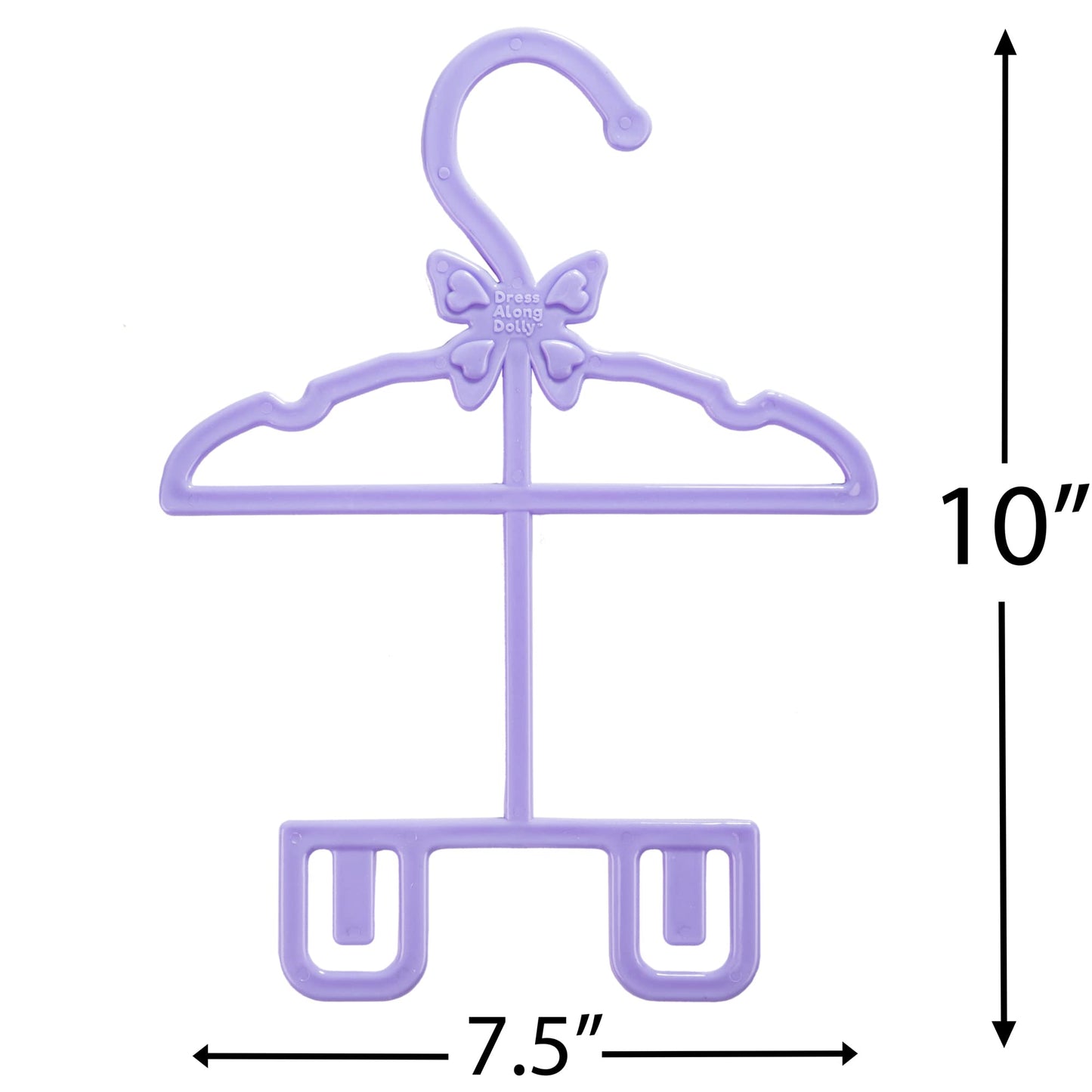Doll Full-Outfit Clothes Hangers For 18'' Girl Dolls - 12Pk-Unique Design Holds Your Top & Bottom At Once Including Dresses, Pan