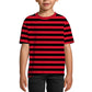Kids Black Red Striped Shirt Linus Boys Freddy Halloween Costume Summer Short Sleeve Basic Tee Top 13-14 Years