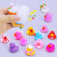 Rubber Ducks Toy Duckies For Girls,12Pack Ducking Pink Rubber Duck In Bulk, Ducks For Unicorn Ducks Baby Bath Toys, Birthday Par
