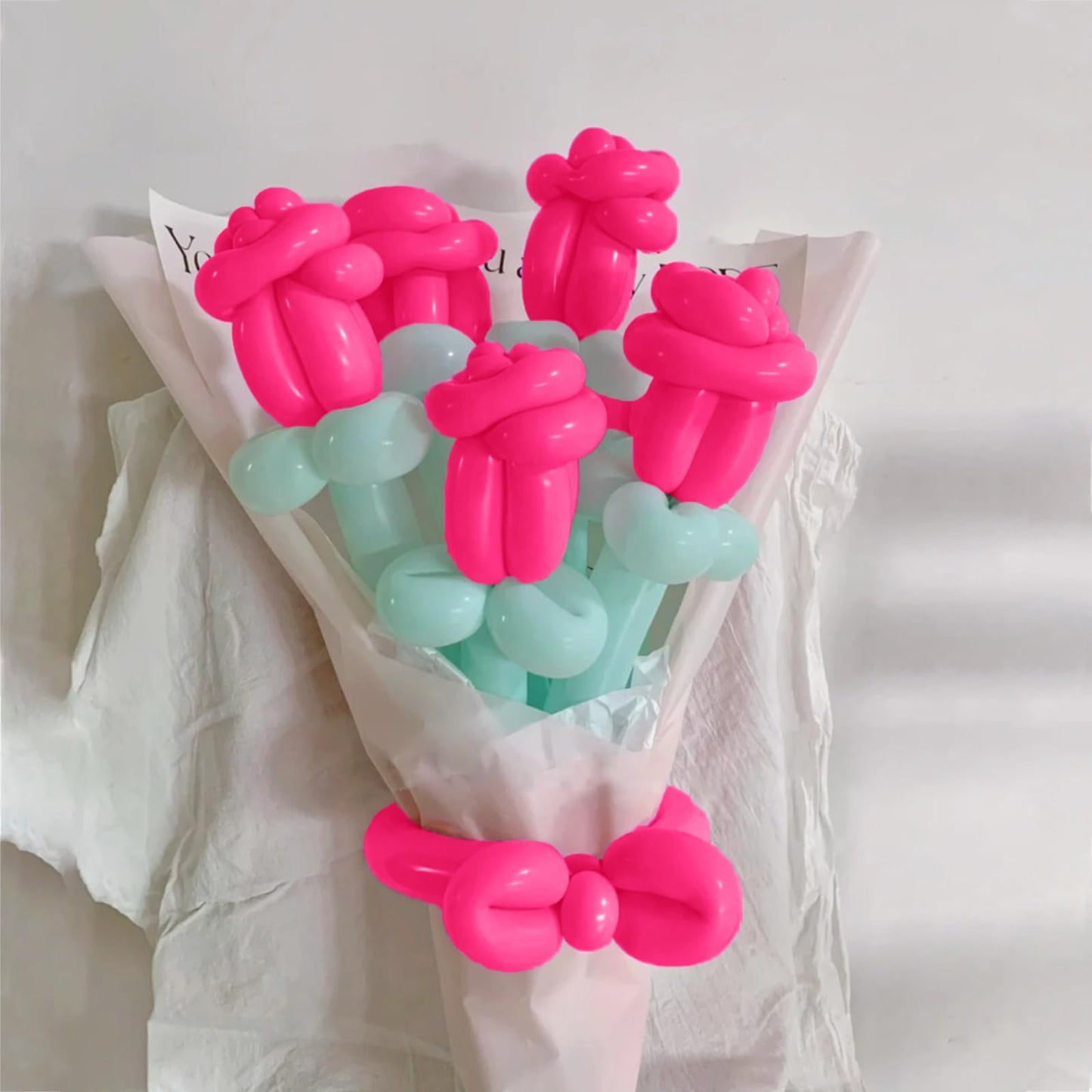 100 Pcs 260 Long Balloons (Hot Pink Balloons)