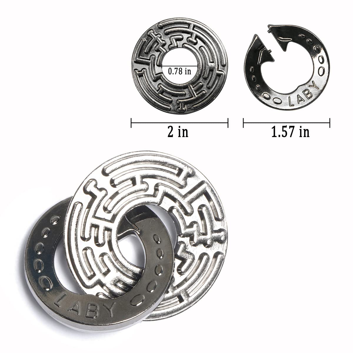 Mhy 3 Pieces Brain Teasers Metal Puzzles