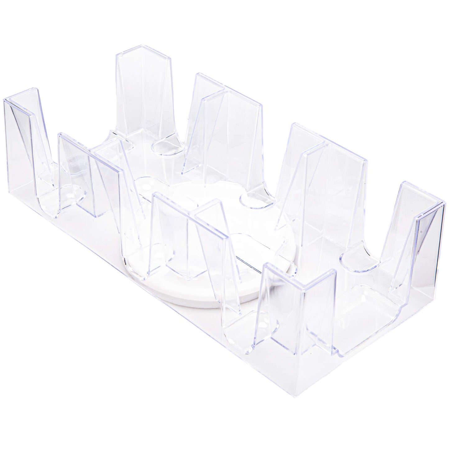Brybelly advanced Rotating Card Deck Tray | Standard Sized Playing Cards | Rotates in Any Direction | Clear | 9 Deck Tray