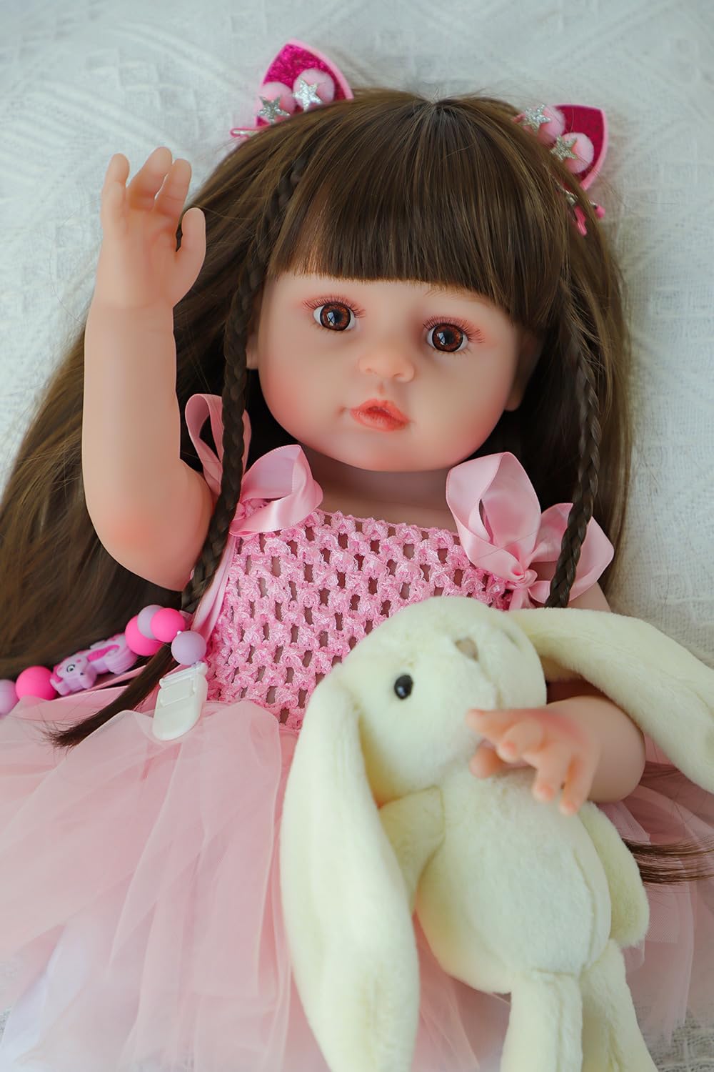SCOM Lifelike Reborn Dolls Girl -20 Inch Realistic Baby Doll Newborn Baby Dolls