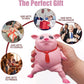 Yjhwlf Stretchy Glue-Sand Filled Rubber Pig, Latex Piglet Soft Decompression Doll Toy, Animal High-Elastic Stretchable Decompres