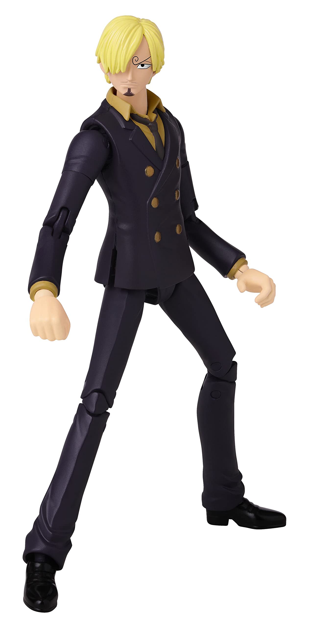 BANDAI Anime Heroes One Piece Figures Sanji Action Figure | 17cm Articulated Sanji Anime Figure with Swappable Arms and Faces One Piece Action Figures Pirate Toys Range