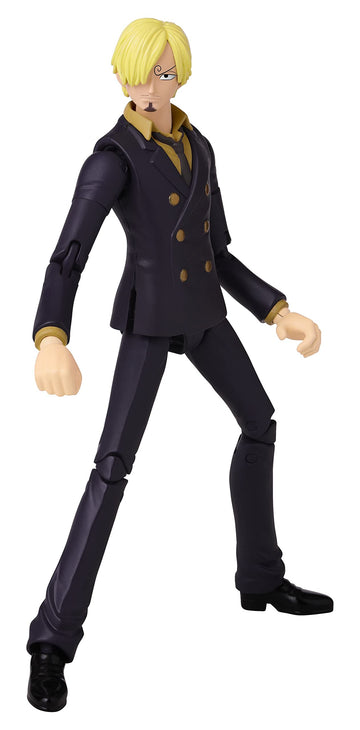 BANDAI Anime Heroes One Piece Figures Sanji Action Figure | 17cm Articulated Sanji Anime Figure with Swappable Arms and Faces One Piece Action Figures Pirate Toys Range