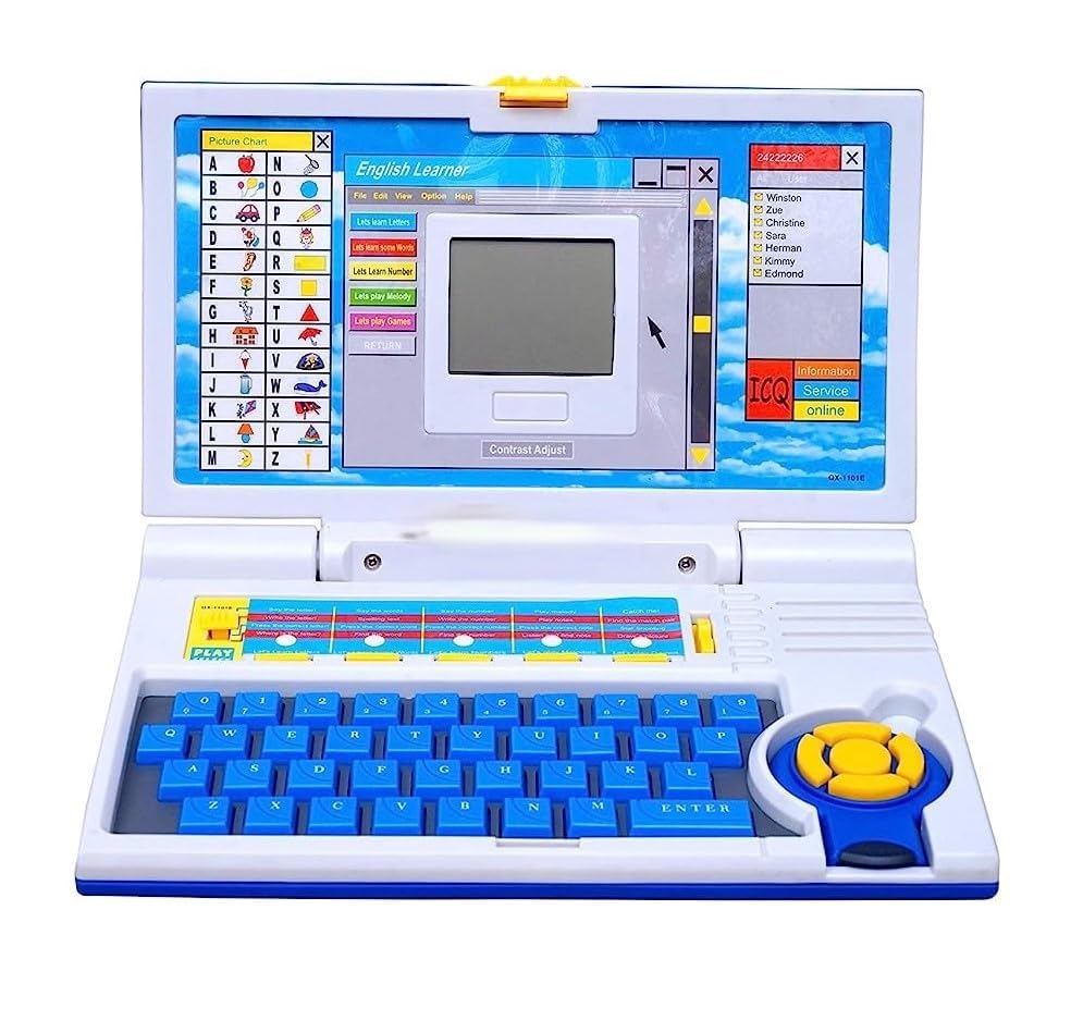 Rk Toys Educational Laptop Computer Toy with Mouse for Kids Above 3 Years  20 Fun Activity Learning Machine, Now Learn Letter, 