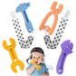 Chuya Baby Teether Toys, Baby Chew Toy For Babies 3-12 Months, Baby Teething Toys Teethers Teething Relief For Infant Toddlers, Hammer Wrench Toys Easy To Hold Silicone Bpa-Free (4 Pack)