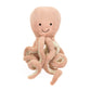 Jellycat Odell Octopus Stuffed Animal - Large 18.5 Brown Plush Toy for Kids - Perfect Ocean-Themed Gift
