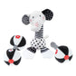 Ujeavette 3Pcs Baby Rattles Early Developmental Visual Development Dumbbell Rattle Toy