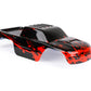 SummitLink Custom Body Compatible for 1/10 Scale RC Car or Truck (Truck not Included) (Muddy Red Over Black)
