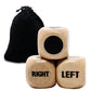 Buffsiss Left Right Center Game Dice 16mm Wooden Dice with Drawstring Bag,Standard Size 6 Sided for Left Right Center Game Dice