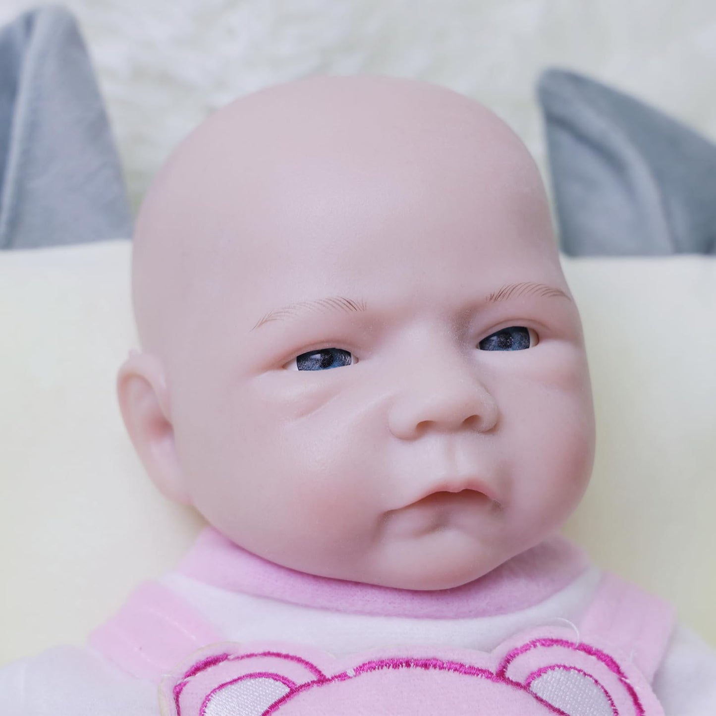 Aisite Full Silicone Baby Girl - 18 Inch Platinum Silicone Realistic Reborn Baby Dolls Girl Eyes Opened, Christmas And Birthday Gifts For 3+