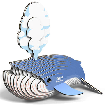 Eugy Blue Whale 3D Puzzle, 25 Piece Eco-Friendly Educational Toy Puzzles For Boys, Girls & Kids Ages 6+