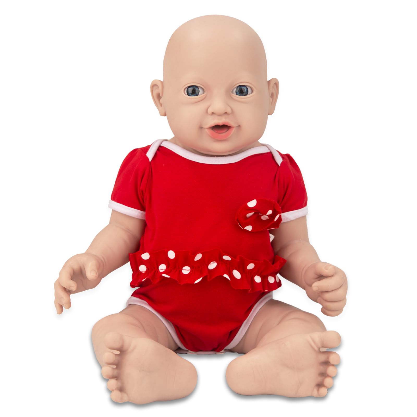 Ivita 14 Inch Realistic Reborn Silicone Baby Dolls Platinum Full Body Silicone Baby Doll Lifelike Newborn Baby Doll Real Life Ba