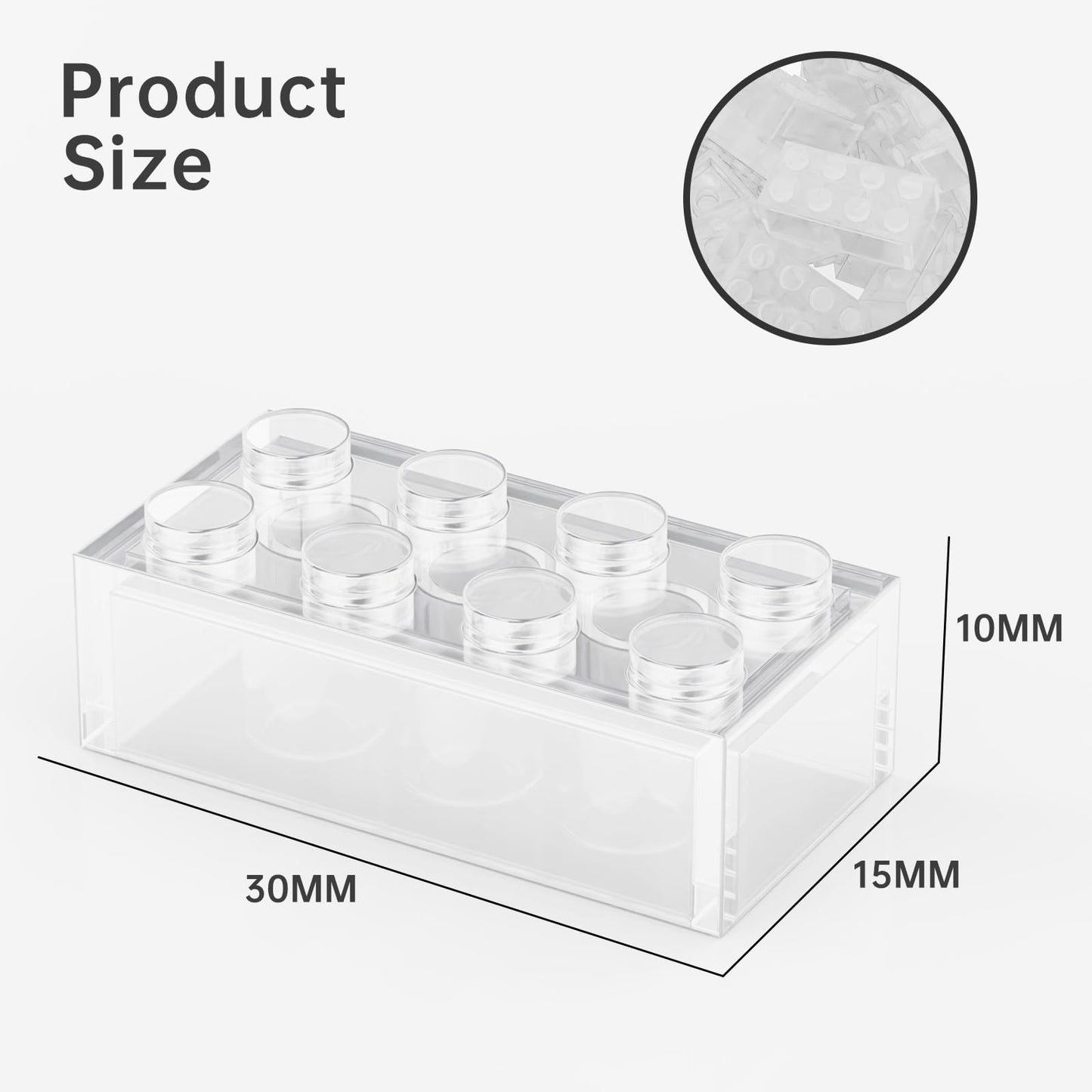 Webrick Classic Building Bricks 100 Pieces 2X4 Transparent, Classic Brick Block Parts And Pieces 3001, Compatible With Lego, Age