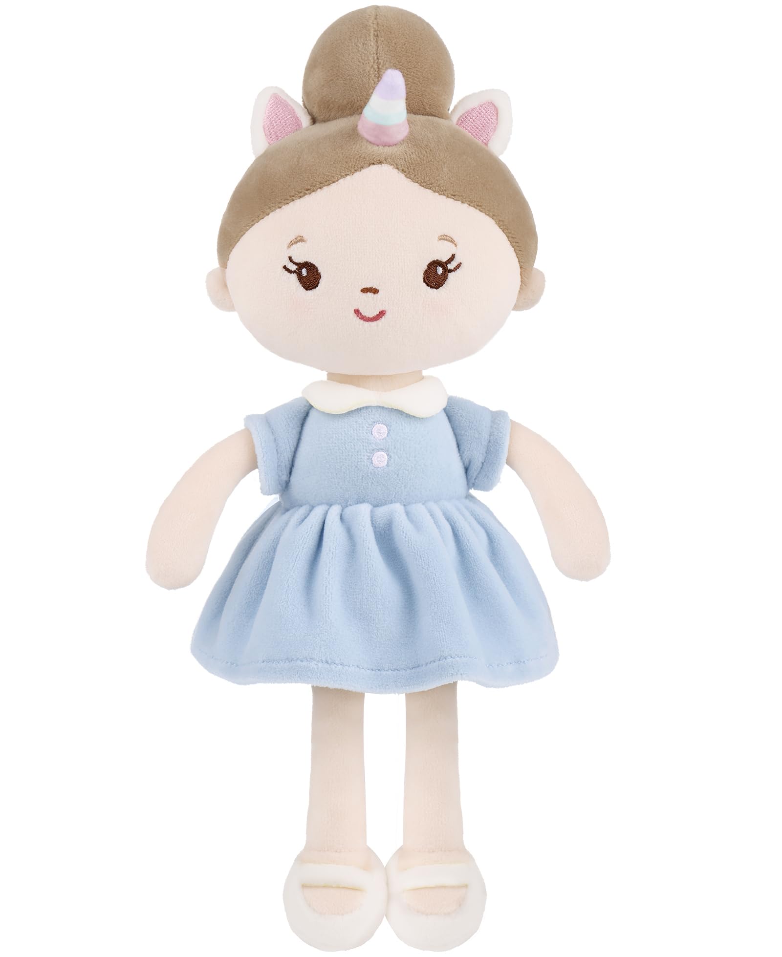 GAGAKU Soft Plush Baby Doll for Girls (12 ) - My First Baby Doll Gift for Girls  Toddlers & Infants  Machine Washable Rag Doll Toy - Sweet Dream Girl