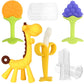 Chuya Teething Toys For Baby, Teethers With Banana Toothbrush Teeth Brushing,Bpa-Free,Chew Toy Infants Toddlers Silicone Teether